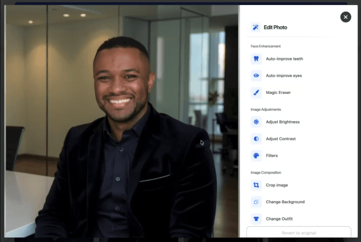 Magic eraser feature demonstration